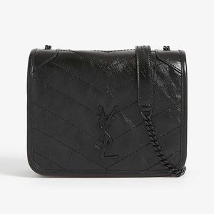Saint Laurent Niki mini textured chain wallet bag
